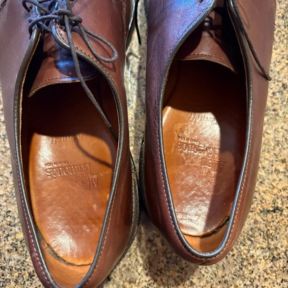 ALLEN‎ EDMONDS Shoes Mens 11 D KENNETT Ox Leather Lace Up Derby Split Toe